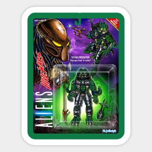 Scuba Predator Card Kenner retro Sticker